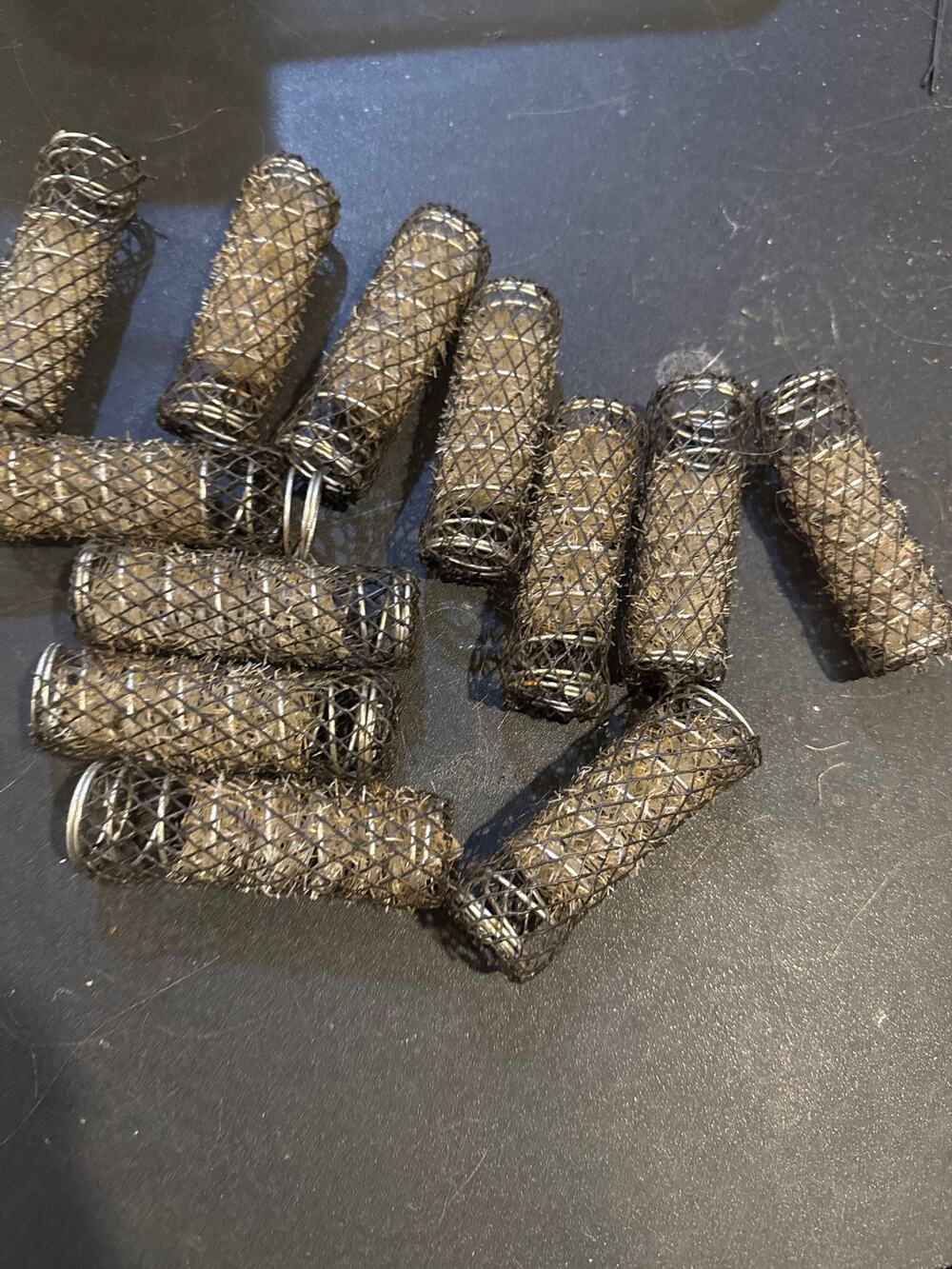 Vintage 14 Wire Black Curlers Large